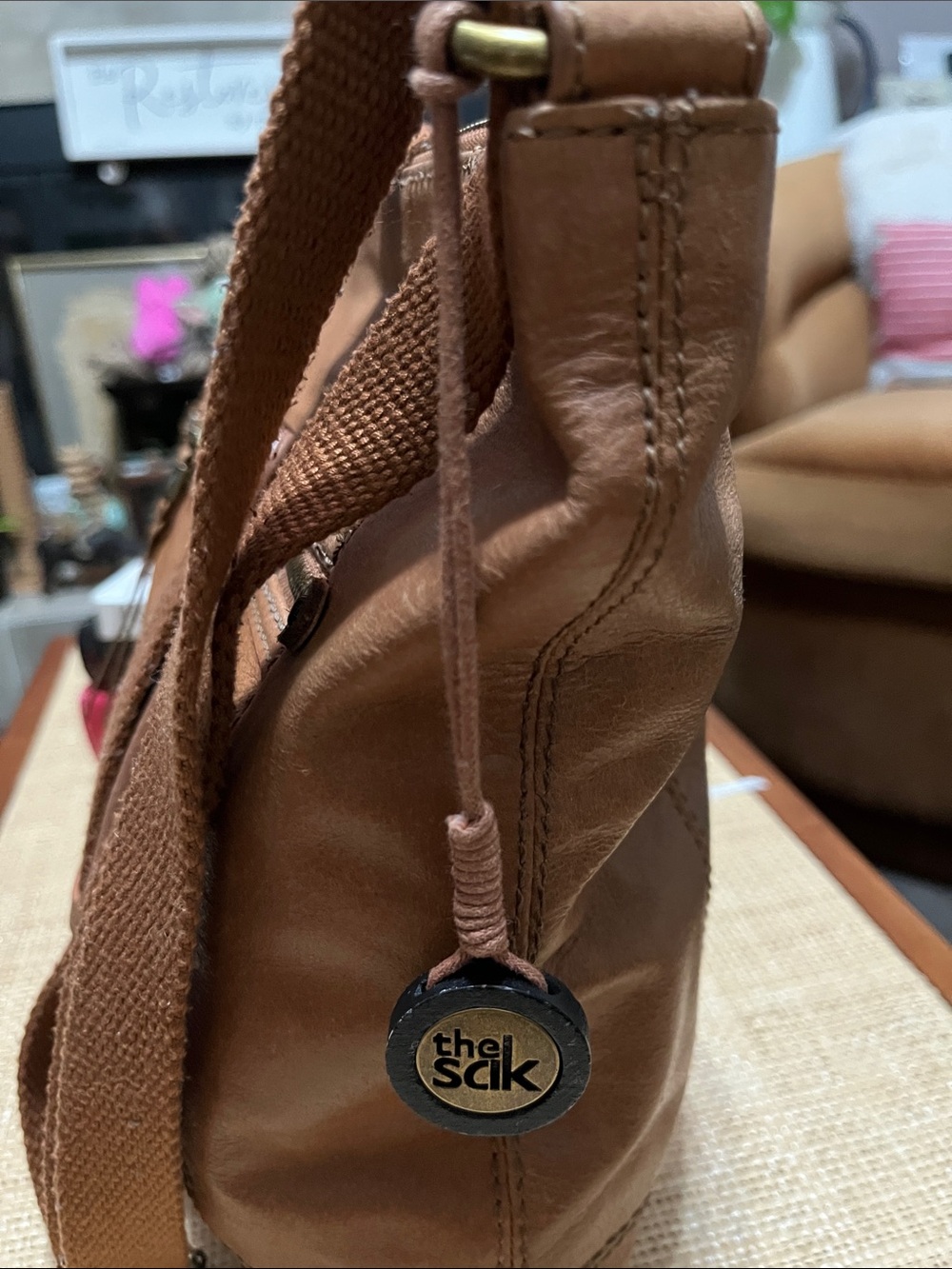 The Sak all  leather‎ Multicolor Patterned Interior crossbody shoulder bag - Picture 4 of 12
